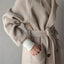 Belted Trench Coat Longline Classic Overcoat for Women
