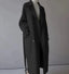 Belted Trench Coat Longline Classic Overcoat for Women in black