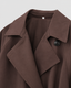 Belted Trench Coat Short Tie Waist Notch Lapel Jacket for Women