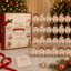 Santa Claus Advent Calendar with 24 Glass Ornaments