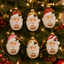 Santa Claus Advent Calendar with 24 Glass Ornaments