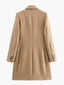 Camel Coat Double Breasted Wool Coat for Women