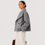 Cropped Peacoat Double Breasted Wool Blend Winter Jacket for Women