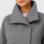 Cropped Peacoat Double Breasted Wool Blend Winter Jacket for Women