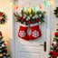 Christmas Mitten Wreath with Warm White Lights