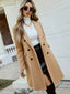 Double Breasted Overcoat Knee Length Winter Coat for Women