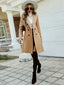 Double Breasted Overcoat Knee Length Winter Coat for Women