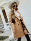 Double Breasted Overcoat Knee Length Winter Coat for Women