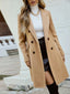 Double Breasted Overcoat Knee Length Winter Coat for Women