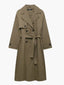 Double Breasted Trench Coat Classic Long Coat for Women