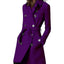 Double Breasted Trench Coat Long Coat for Women Streetwear in purple