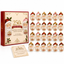 Santa Claus Advent Calendar with 24 Glass Ornaments