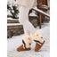 Fluffy Ankle Boots for Women Faux Fur Cuff Winter Booties