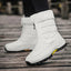 Fur Collar Snow Boots for Women Tall Zip Up Winter Boots