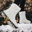 Fur Collar Snow Boots for Women Tall Zip Up Winter Boots