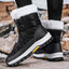Fur Collar Snow Boots for Women Tall Zip Up Winter Boots