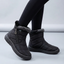 Fur Lined Ankle Boots for Women Side Zip Quilted Snow Boots