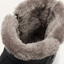 Fur Lined Ankle Boots for Women Side Zip Quilted Snow Boots