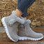 Fur Trimmed Ankle Boots for Women Plush Lined Slip On Booties