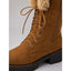 Knee High Lace Up Boots for Women Faux Fur Cuff Winter Boots