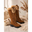 Knee High Lace Up Boots for Women Faux Fur Cuff Winter Boots