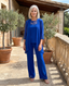 Woman wearing the Lauren Boutique three-piece lace set