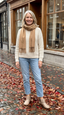 Customer wearing the arch support ankle boots