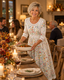 The Meadow Dress at a family dinner