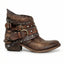Women’s Western Ankle Boots with Buckle & Chain Details