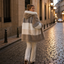 Back view of the faux fur coat