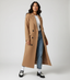 Longline Overcoat Double Breasted Wool Dress Coat for Women