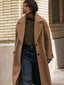 Oversized Camel Coat Wool Blend Long Coat for Women