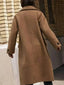 Oversized Camel Coat Wool Blend Long Coat for Women