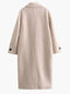 Oversized Camel Coat Wool Blend Long Coat for Women