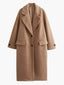 Oversized Camel Coat Wool Blend Long Coat for Women in camel