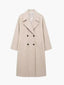 Oversized Wool Coat Double Breasted Winter Coat for Women in khaki