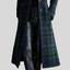 Plaid Wool Coat for Women Tartan Check Long Coat
