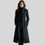 Plaid Wool Coat for Women Tartan Check Long Coat in green tartan