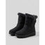 Quilted Snow Boots for Women Fur Collar Ankle Winter Boots in black