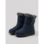Quilted Snow Boots for Women Fur Collar Ankle Winter Boots in blue