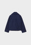 Cream short peacoat shown flat