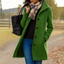 Single Breasted Coat for Women Classic Lapel Winter Coat in moss green