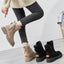 Suede Ankle Boots for Women Fleece Lined Slip On Winter Booties