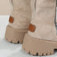 Suede Ankle Boots for Women Fleece Lined Slip On Winter Booties