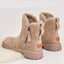 Suede Ankle Boots for Women Fleece Lined Slip On Winter Booties