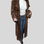 Suede Trench Coat for Women Long Belted Overcoat