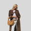 Suede Trench Coat for Women Long Belted Overcoat