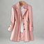Trench Coat for Women Elegant Autumn Long Coat in pink