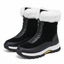 Waterproof Snow Boots for Women Insulated Quilted Winter Boots in black