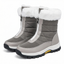 Waterproof Snow Boots for Women Insulated Quilted Winter Boots in gray
